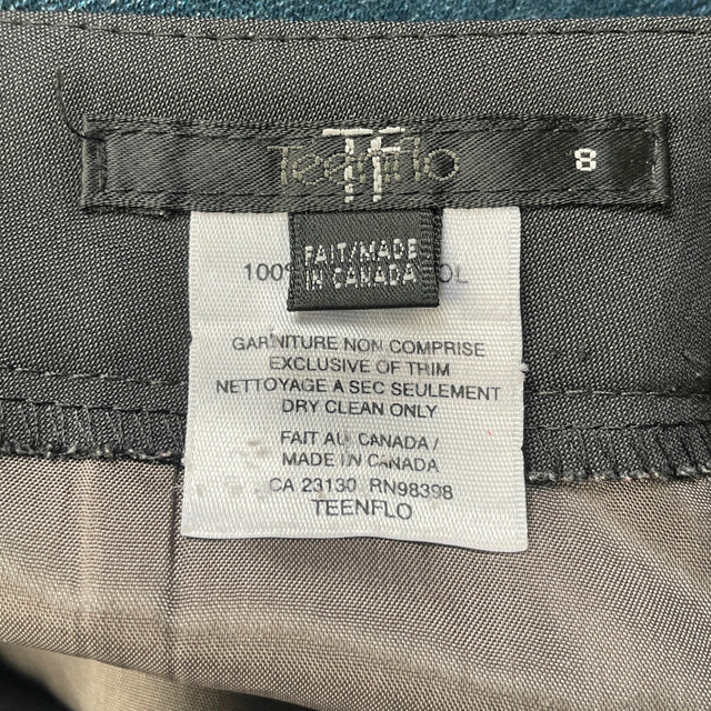 Teenflo Black 100% Wool Mid-rise Flare Pants Trousers-Size 8 - photo 4