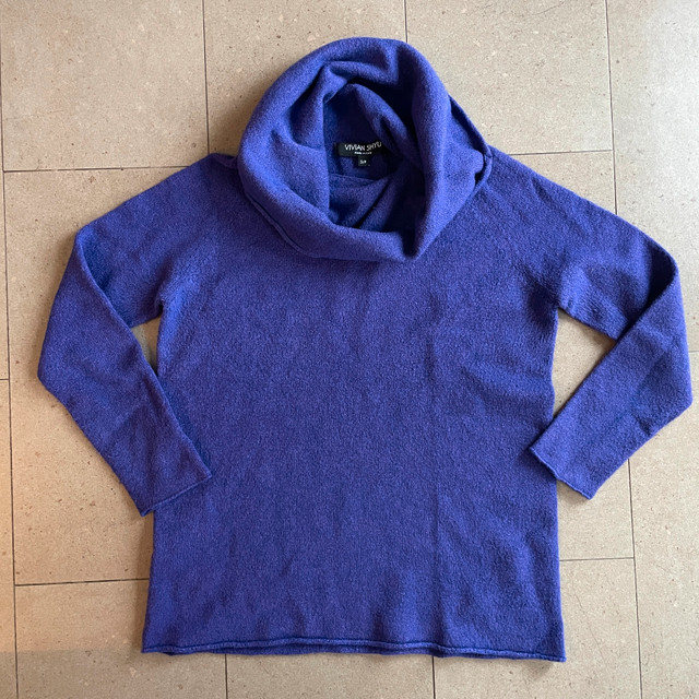 Gorgeous Vivian Shyu Purple Cowlneck Sweater-Made in Italy-Small