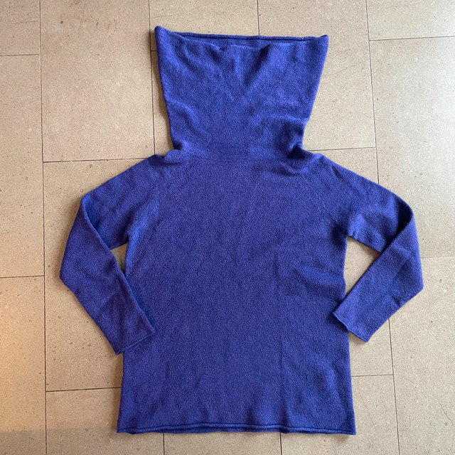 Gorgeous Vivian Shyu Purple Cowlneck Sweater-Made in Italy-Small - photo 3