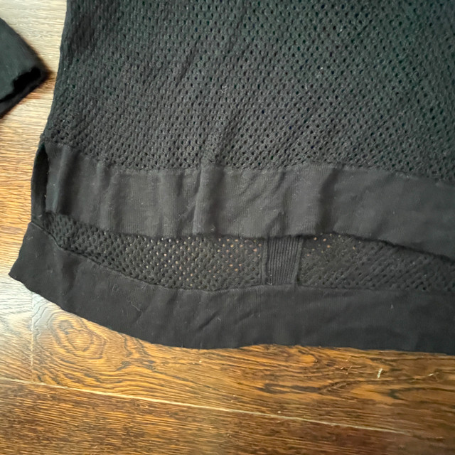 Rag & Bone Black Mesh Sheer Knit Sweater-Small - photo 3