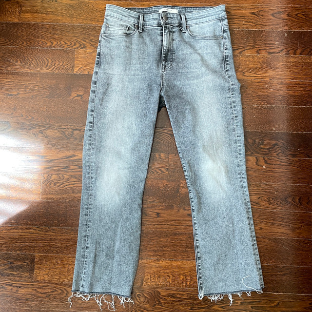 Fidelity Jeans Woman's Juniper Crop Flare Raw-29