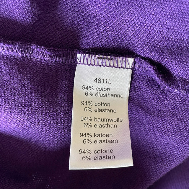 Lacoste Purple 3/4 Sleeve Jersey Dress w/ pockets-Size 34-Small - photo 5