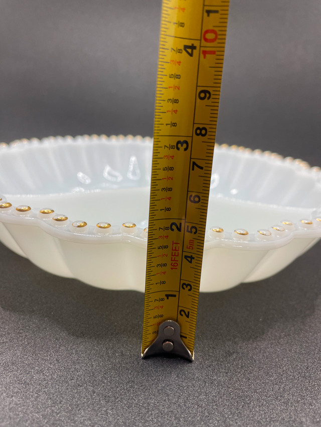 Vintage 50s Anchor Hocking Milk Glass Divided Dish - photo 5