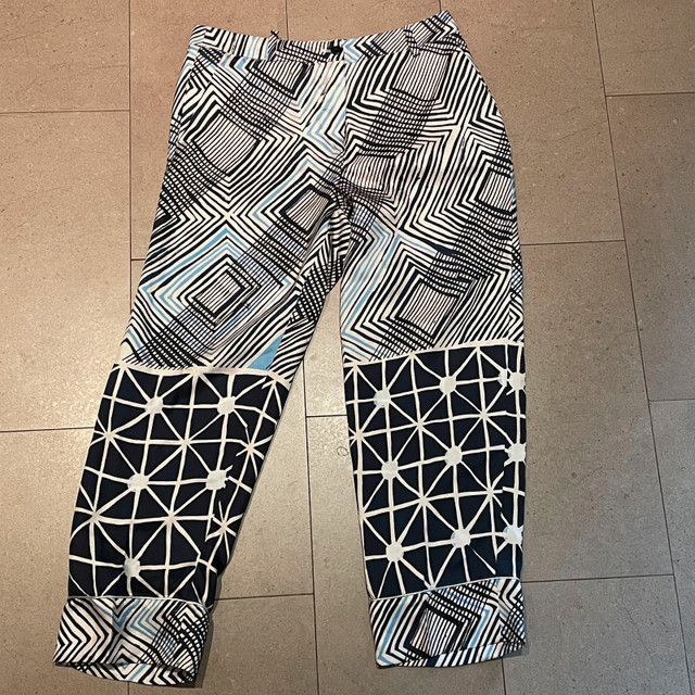 Gorgeous Geometric Print Silk Vilagallo Pants-Size 8