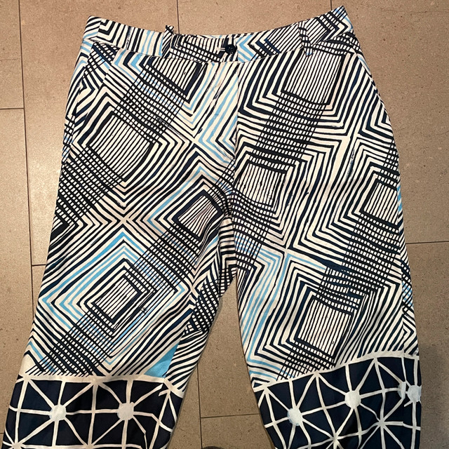 Gorgeous Geometric Print Silk Vilagallo Pants-Size 8 - photo 2