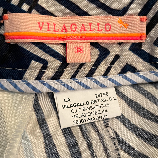 Gorgeous Geometric Print Silk Vilagallo Pants-Size 8 - photo 3