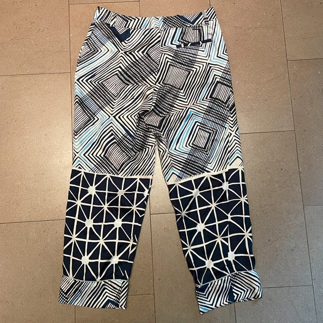 Gorgeous Geometric Print Silk Vilagallo Pants-Size 8 - photo 5