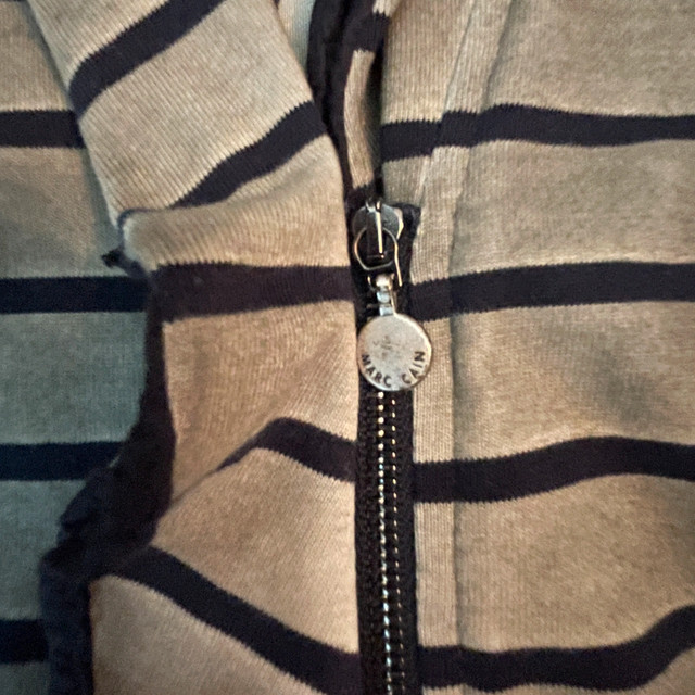 Marc Cain Sports Beige/Black Striped Zip Blazer Jacket-Sz. 10 - photo 4