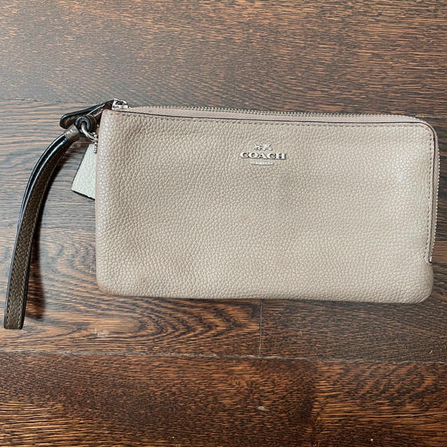 Coach Colorblock Leather Double Zip Wallet Wristlet
