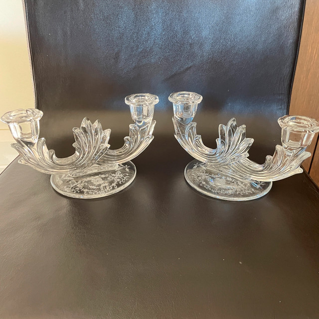 Vintage Fostoria Double Candlestick