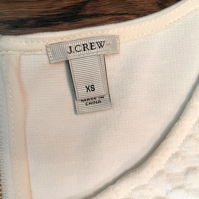 NEW J. Crew Cream Peplum sleeveless Top-Size XS-NWOT - photo 3