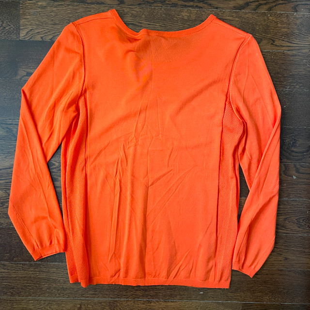 Pink Tartan Orange Crew Neck Slinky Sweater - Large - photo 4