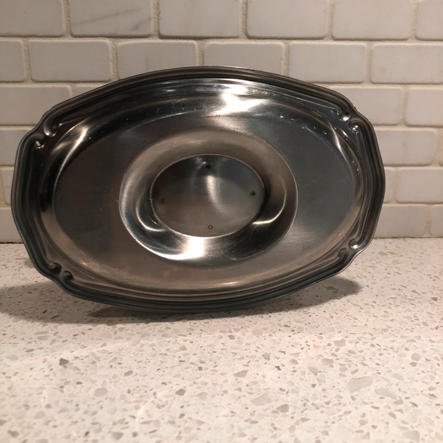Stainless Steel Gravy Sauce Boat with attached tray/saucer - photo 4