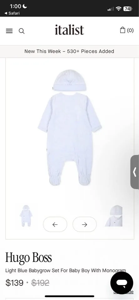 Hugo Boss baby onesie image indicator(4)