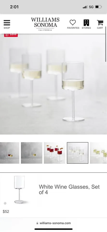 Wine glass set image indicator(4)