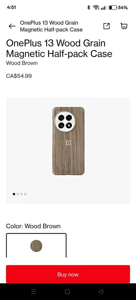 OnePlus 13 magnetic wood grain case thumbnail