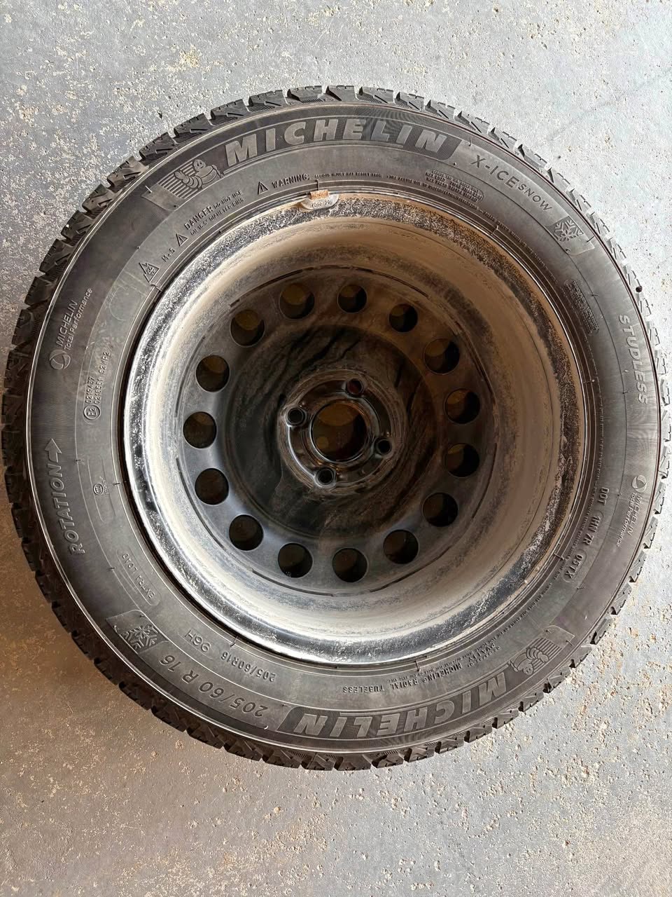 Michelin X-Ice Winter Tires on Rims