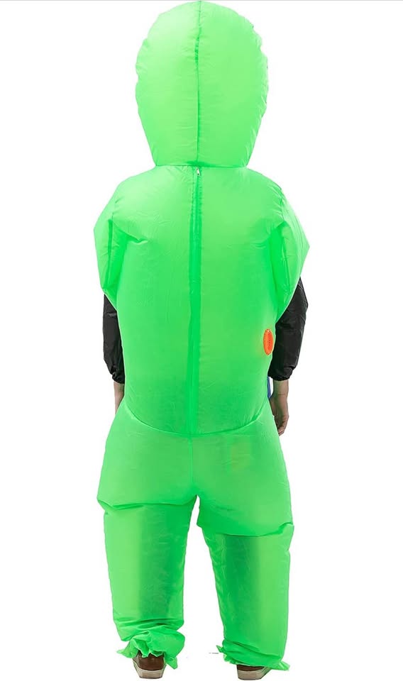 Adult Inflatable Green Alien Halloween Cosplay Costume - photo 3