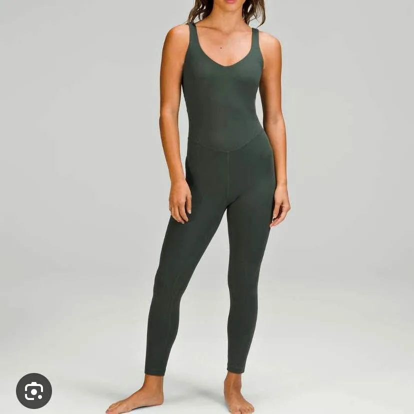 NWT Lululemon Align Bodysuit 25” - Size 8, Smoked Spruce thumbnail