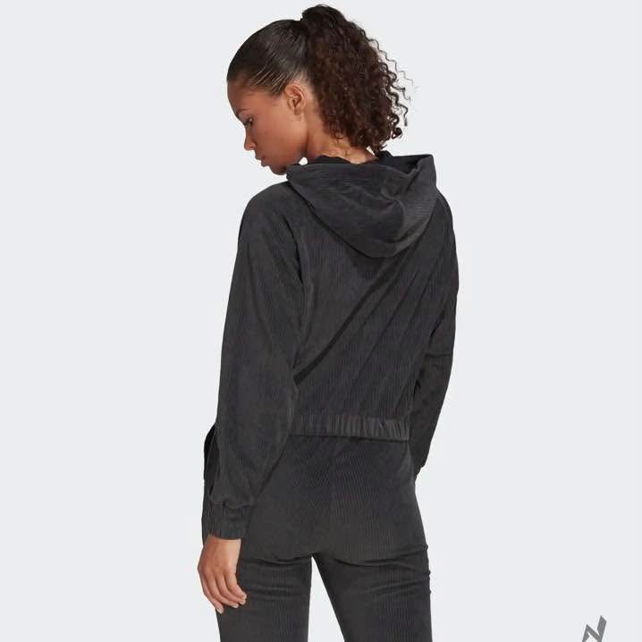 Adidas Full Zip Velour Hoodie - Size S - photo 4