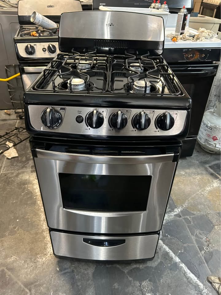 Summit 20 wide silver stove