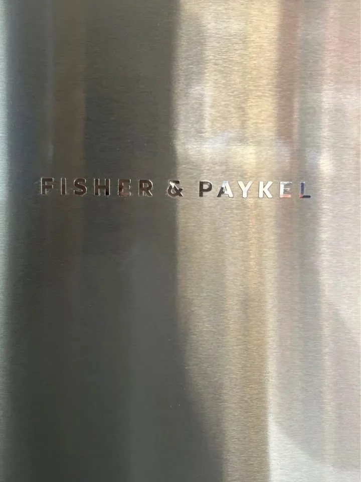 Fisher & paykel silver fridge 31 wide 2 freezer doors below image indicator(2)