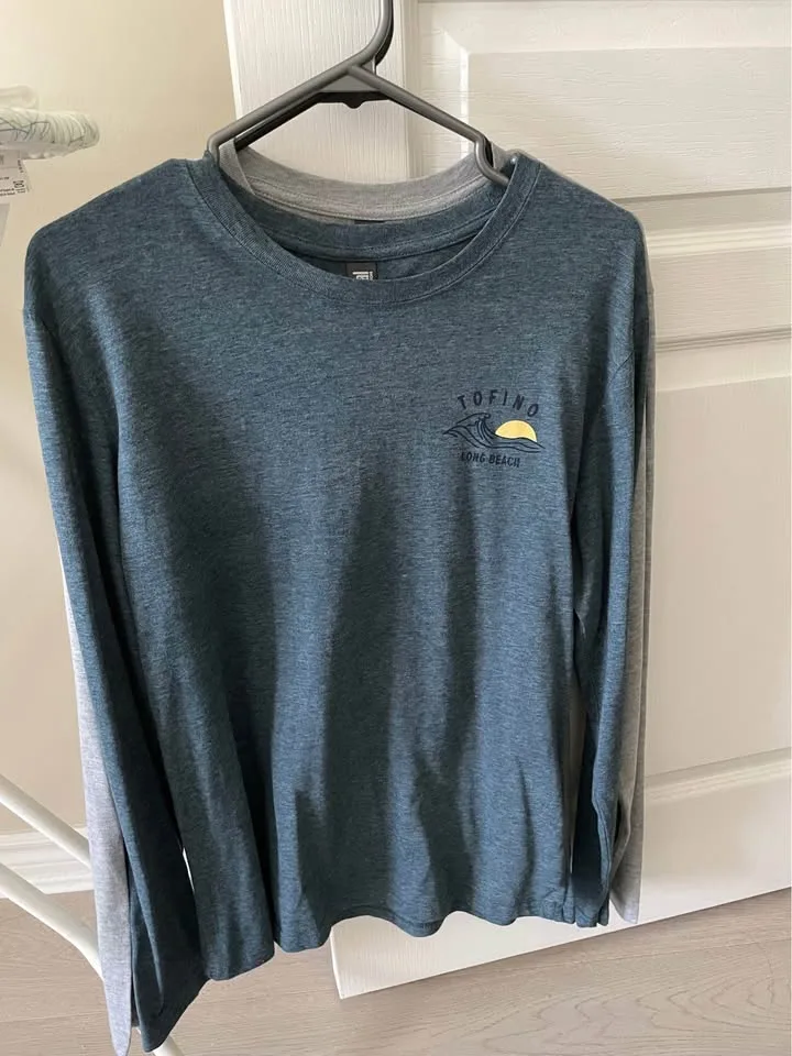 Tofino men size medium long sleeved shirt, $25/each image indicator(2)