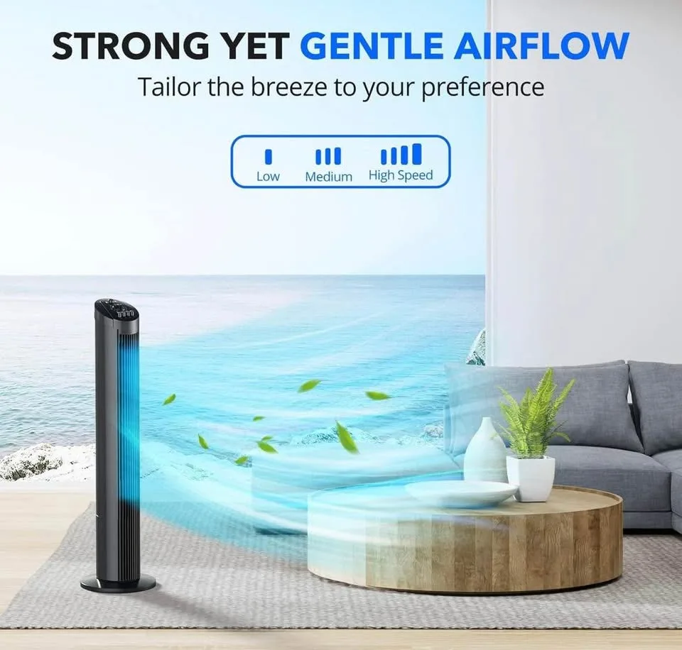 Tower Fans For Bedroom, 36" Cooling fans, 90° Oscillating image indicator(3)