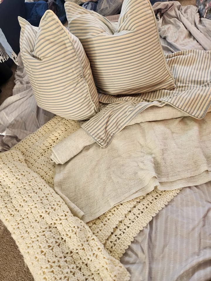 3 throw pillow covers + 2 blankets