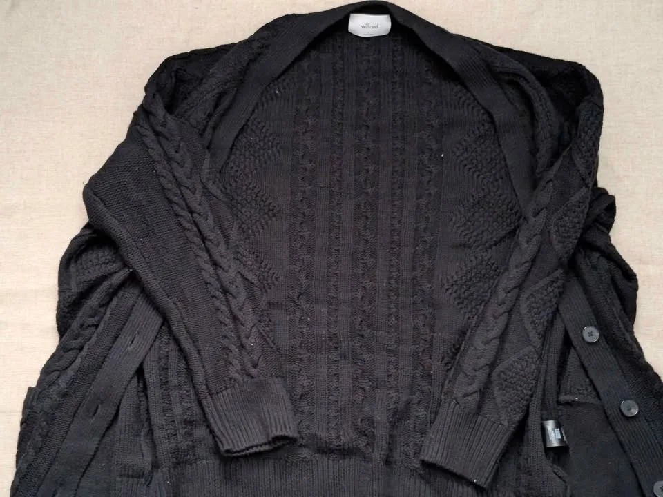 LG Wilfred oversized cable knit cardigan image indicator(2)