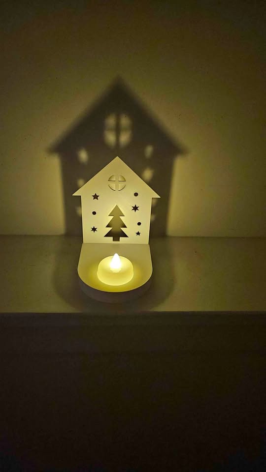 Christmas Tree Shadow Light – 3D Printed LED Candle Holder