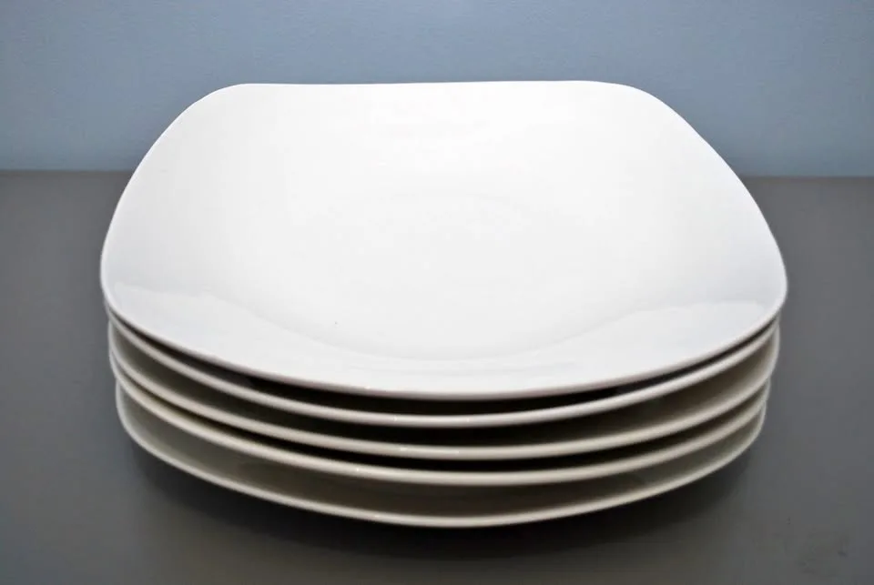 Plates White Ceramic 11.25" -Set of 5 thumbnail