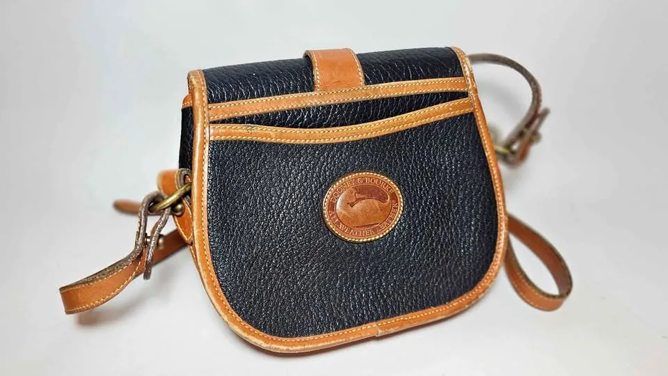 Dooney & Bourke Leather Crossbody Bag Brown Tan thumbnail