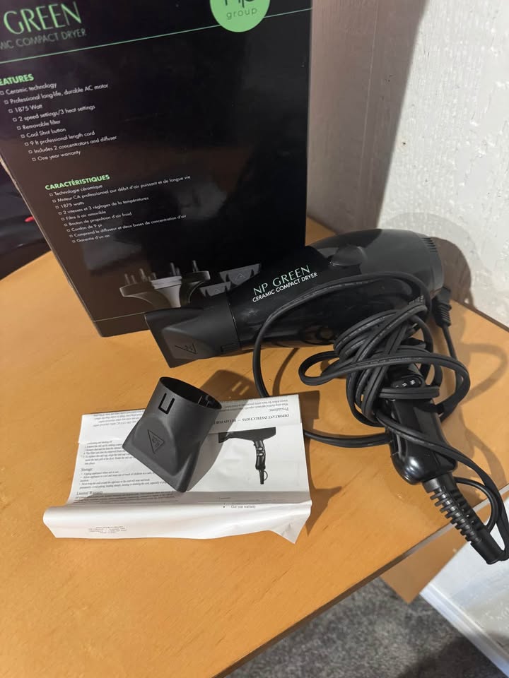 NP Hair Dryer – Like New with Diffuser & Original Box - photo 2