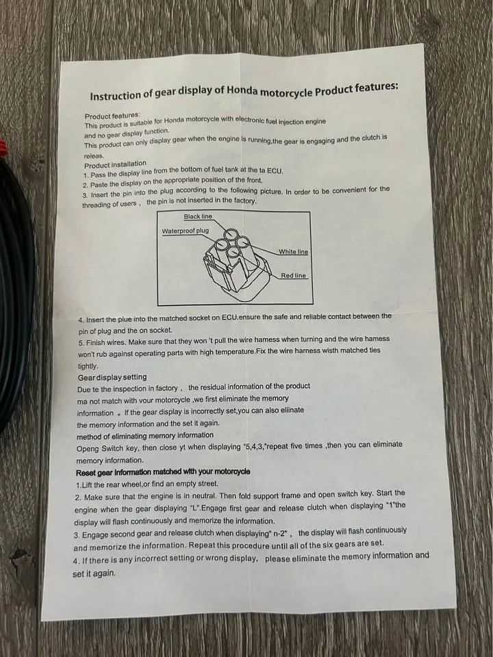 Motorcycle Gear Indicator – Fits Honda Motorcycles image indicator(2)