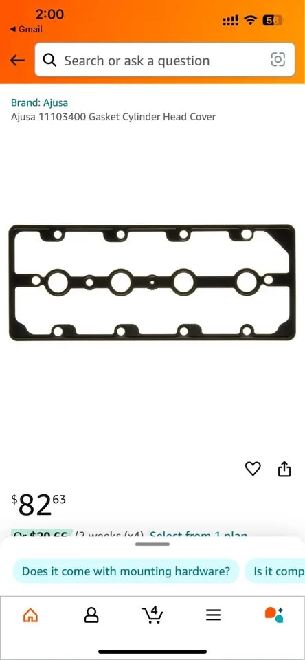 Ajusa 11103400 Gasket Cylinder Head Cover image indicator(2)