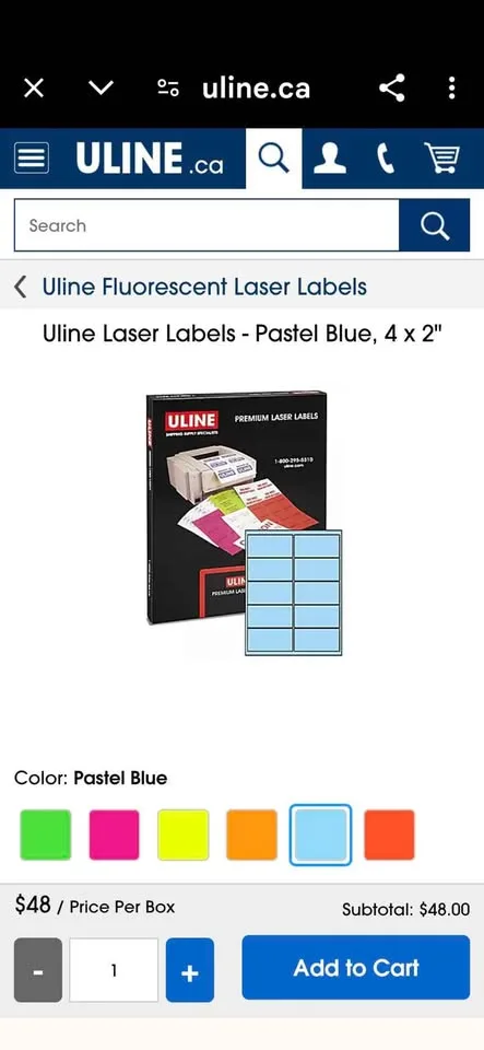 Laser Labels, 4x2",1000pcs, brand new image indicator(2)