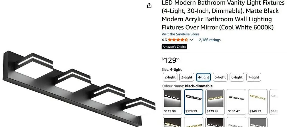 NORTTA modern LED vanity light thumbnail