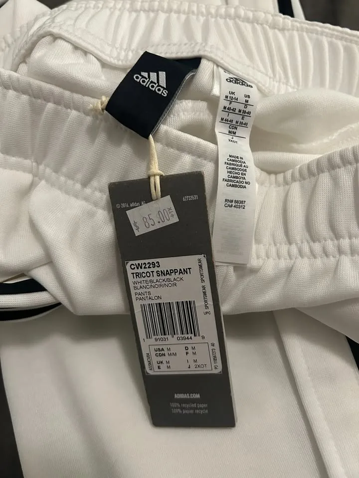 Adidas Tricot White Track Pants image indicator(3)