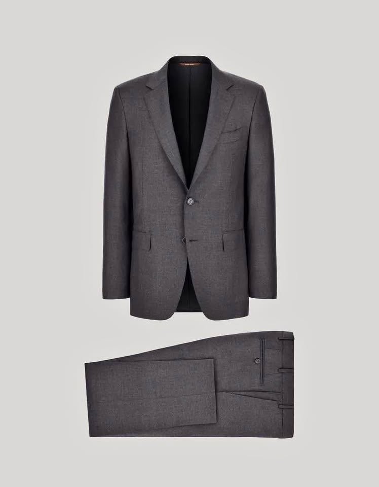 Canali 100% Wool Suit Size EU 48/32 (US 38/32) - Made in Italy