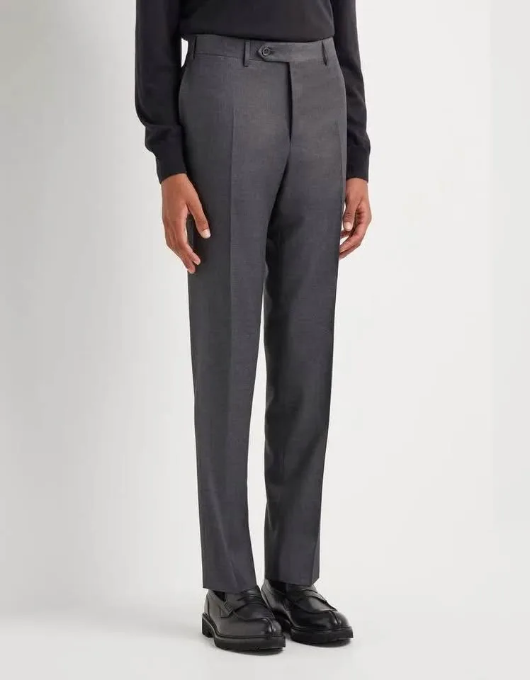 Canali Charcoal Grey 100% Wool Suit Size 48/32 - Made in Italy image indicator(3)