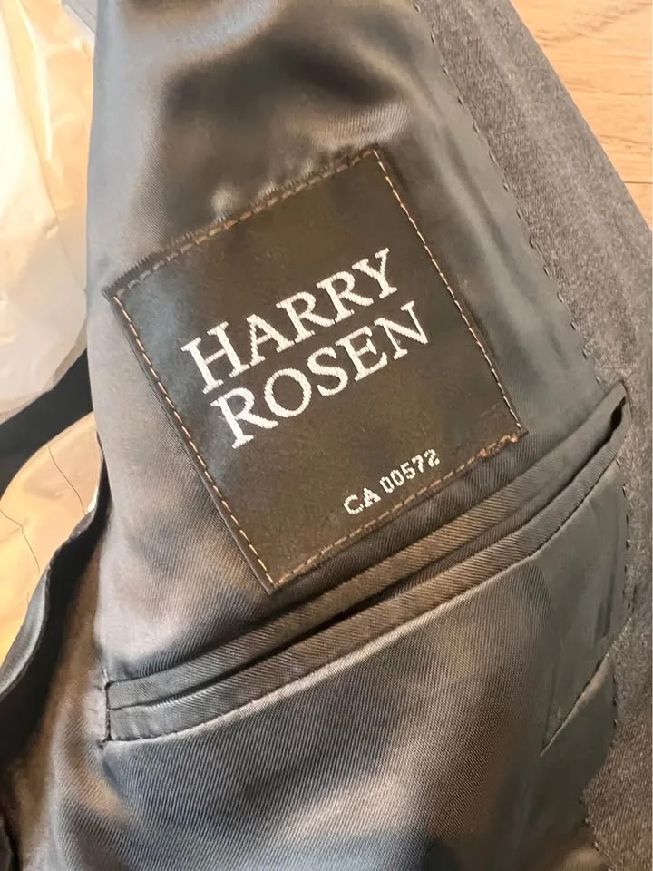 Canali Charcoal Grey 100% Wool Suit Size 48/32 - Made in Italy image indicator(6)