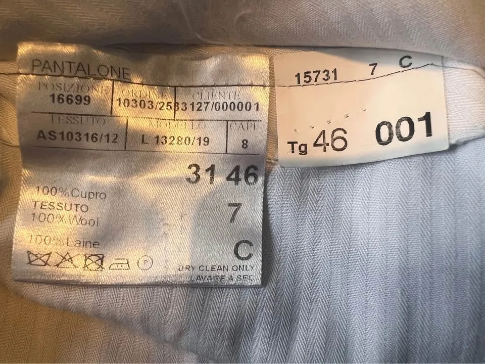 Canali Charcoal Grey 100% Wool Suit Size 46/31 - Made in Italy image indicator(6)