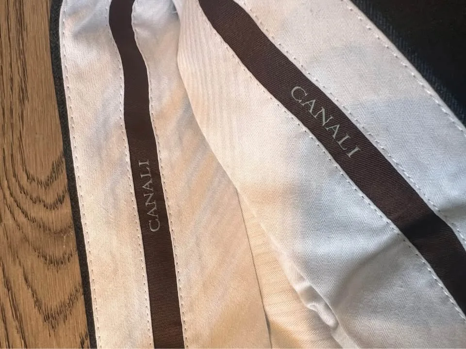 Canali Charcoal Grey 100% Wool Suit Size 46/31 - Made in Italy image indicator(7)