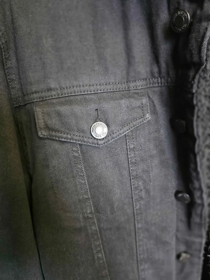 🖤 North Western MFG Co. Sherpa-Lined Black Denim Jacket image indicator(4)