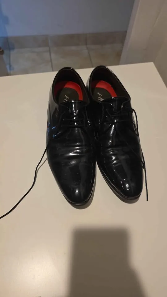 ✨ Elegant Black Glossy Formal Shoes – Premium Style size-9.5 image indicator(2)