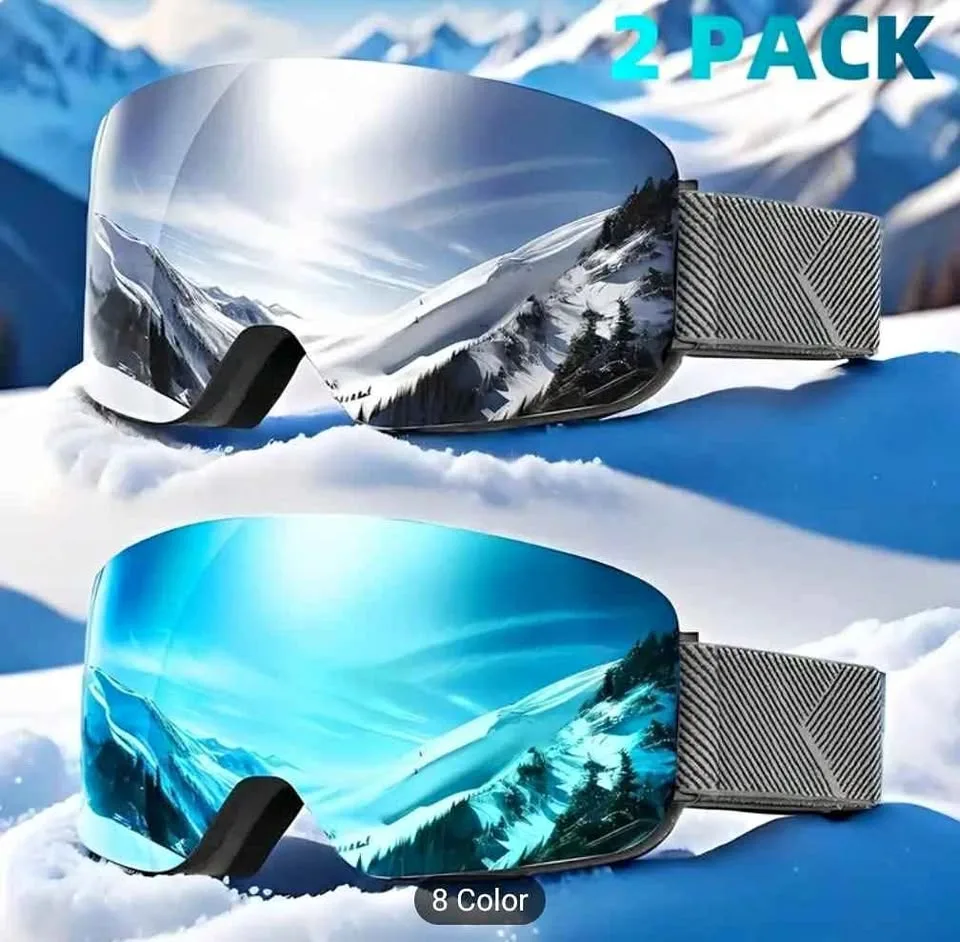 Two Pack Ski Snowboard OTG Goggles Brand New thumbnail