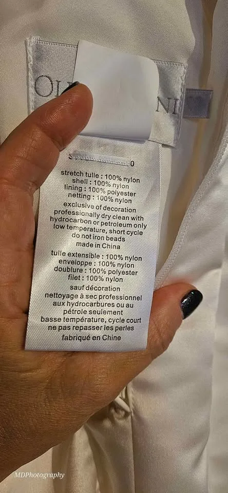 Moving Sale Oleg Cassini Wedding Dress Petite 0 Champagne image indicator(5)