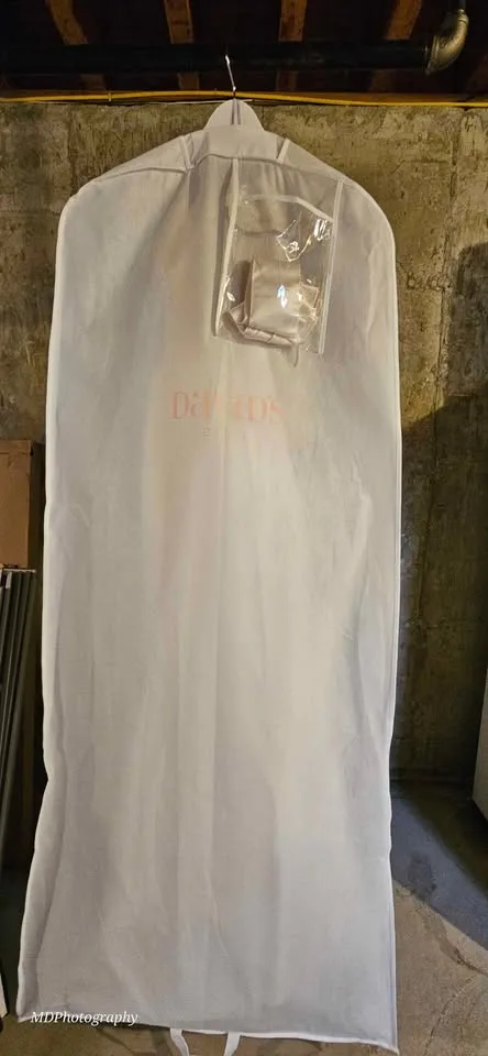 Moving Sale Oleg Cassini Wedding Dress Petite 0 Champagne image indicator(7)