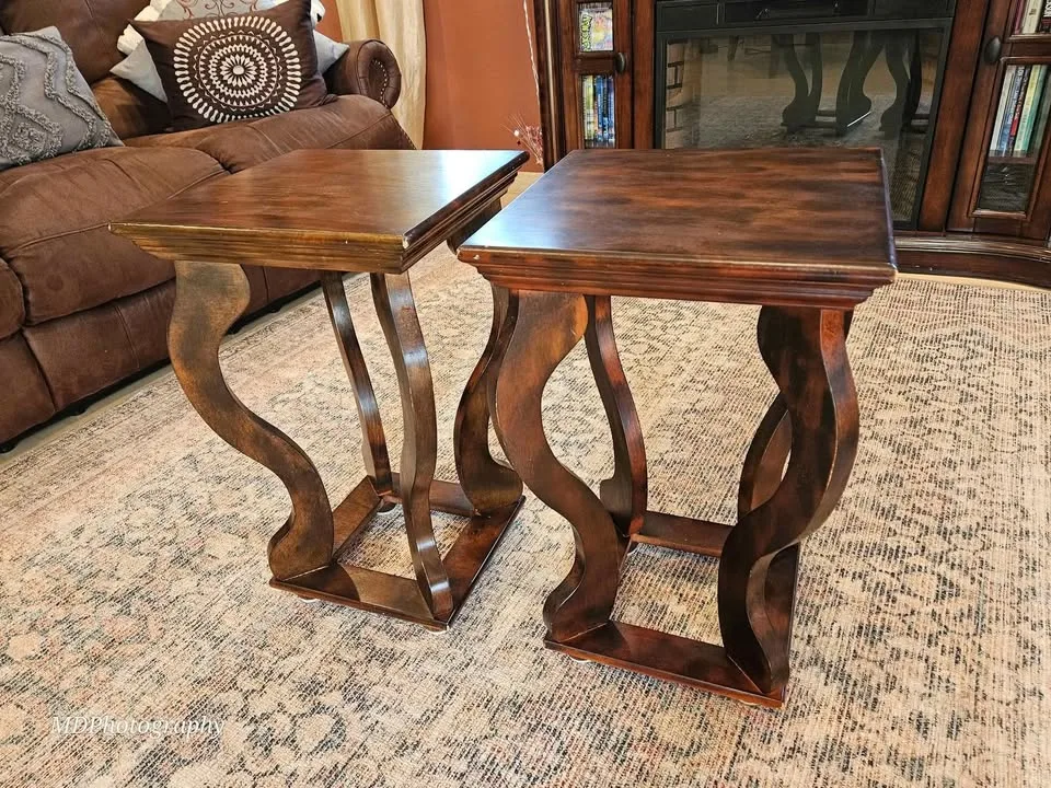 MOVING SALE Twin Wood End Tables image indicator(3)